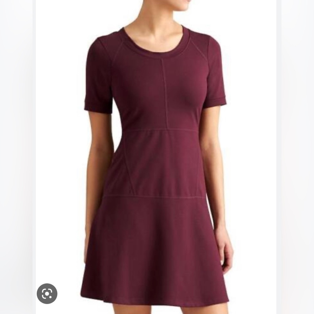 Athleta en route ponte maroon dress xs